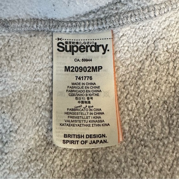 Superdry Gray Hoodie with Green Logo - Picture 4 of 5